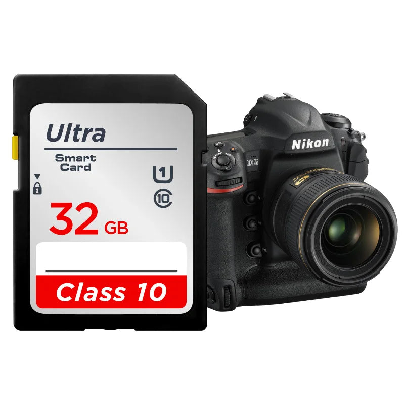 SD Card 64GB 128GB 256GB V10 16GB 32GB Normal Full Size Flash SD Memory Card High Speed for Camera