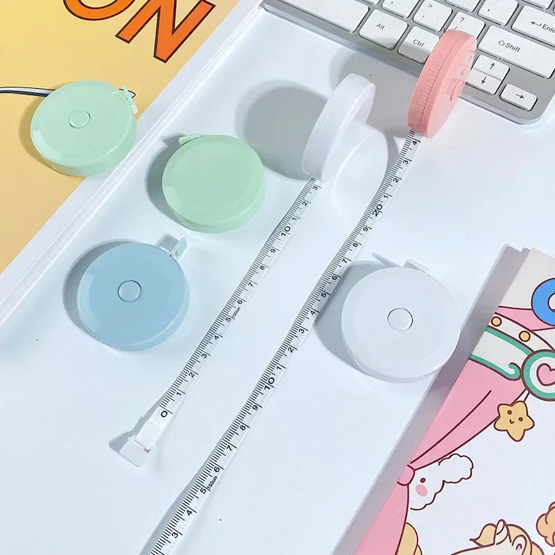 Portable Tape Measure With Push Button Retractable Soft Ruler for Weight Loss Medical Body Measurement Sewing Tool Tailor Craft