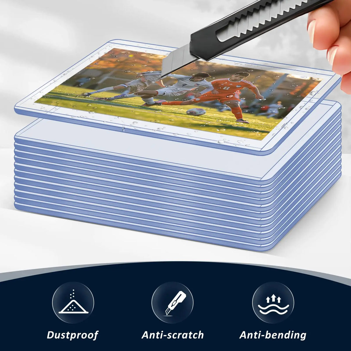 100-600pcs Card Sleeves Hard Soft Card Holder Covered With Protective Filmclear Trading Protectors For Football Sports Game Card