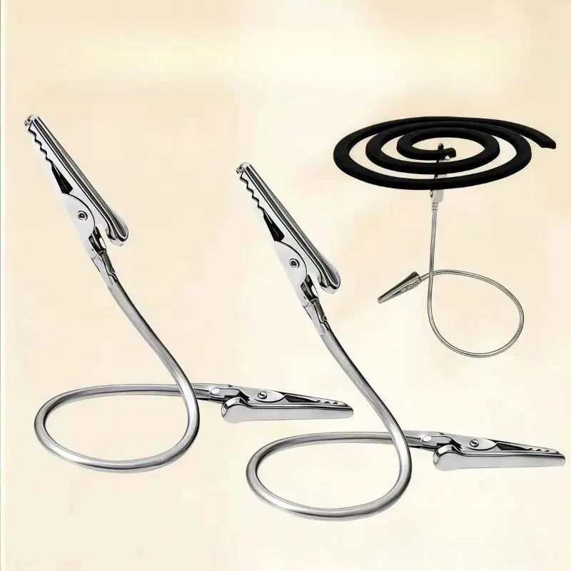 1/3/6/10pcs Double Headed Metal Clip Mosquito-repellent Incense Clips Bendable Universal Crocodile Clip Extended Hose