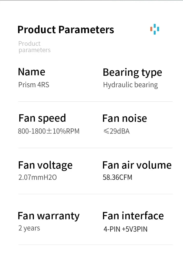 ICE Whale Prism 4RS ARGB PC Case Fan 120mm Infinity Mirror Design Motherboard Lighting Sync 4PIN PWM CPU Cooler Fan Ventilador