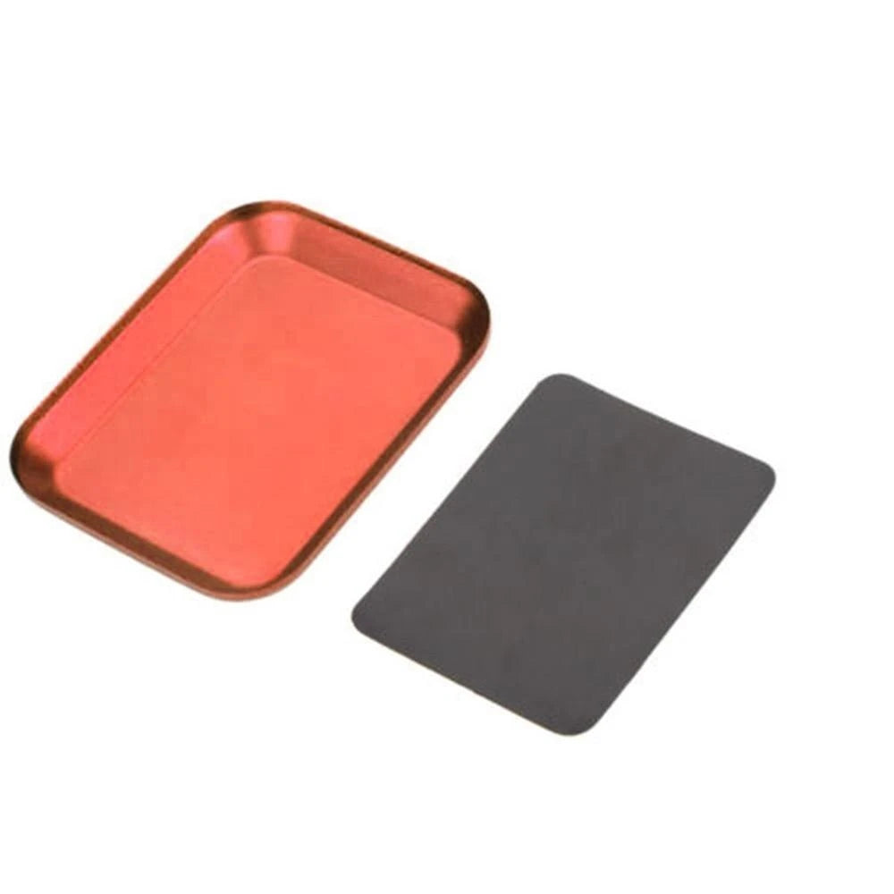 RC Model Repair Magnetic Screw Tray, Aluminum Alloy Weak Magnet Parts Holder for Airplane, Car, Boat and Crawler Models