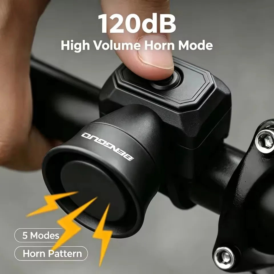 5 Mode Bicycle Electric Horn MTB Super Loud 120db Bell Bike Electronic Horn Scooter Personalized bell Riding Accessories