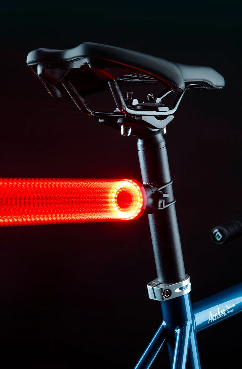 ROCKBROS Smart Bike Tail Light Bicycle Rear Lights IPX6 Waterproof Bike Lights for Night Riding with Type C Rechargeable