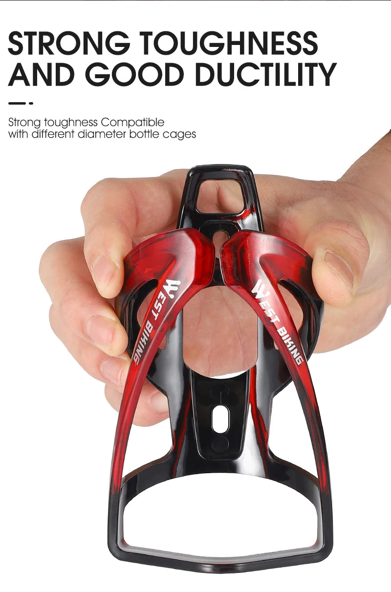 WEST BIKING Bicycle Water Bottle Cage Colorful Gradient Cycling Bottle Holder Ultralight MTB Road Bike Water Bottle Bracket