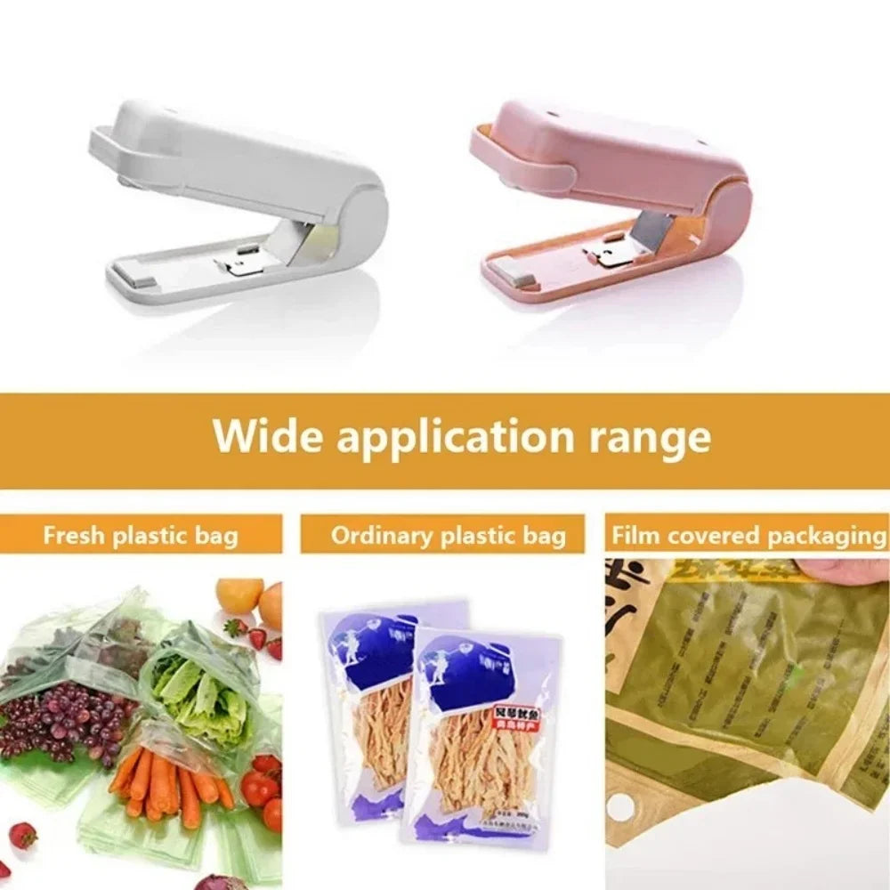 1pc Kitchen Handheld Snack Sealer, Plastic Bag Sealer For Freshness, Easy-To-Use Kitchen Gadge, Portable Heat Sealer Packaging