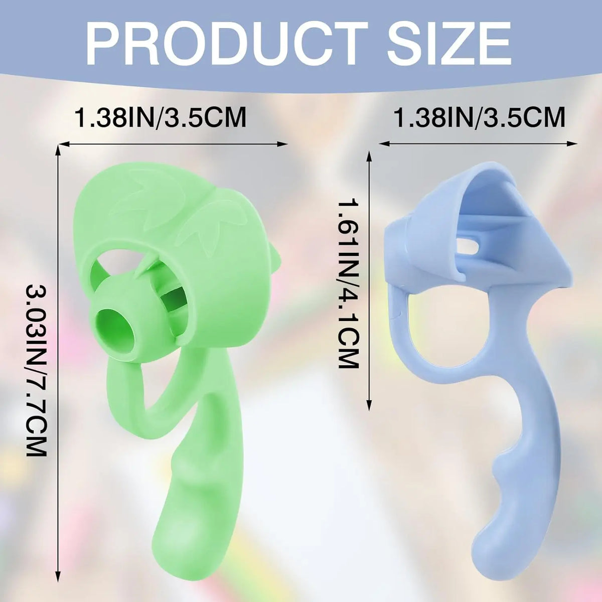 4 Pack Ergonomic Pen Grip Corrector Soft Rubber Hand Writing Posture Trainer Kids Handwriting Aid Correction Stationery Tool
