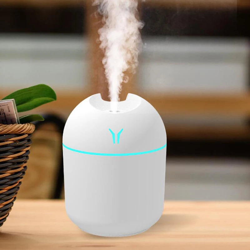 💧 Mini Humidificador Ultrasónico con Difusor de Aromas y Luz LED