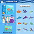 36 Sheets Kids Paper Airplane Origami Kit STEM Educational DIY Craft Toy Set Fun Parent-Child Activity Birthday Party Favor Gift