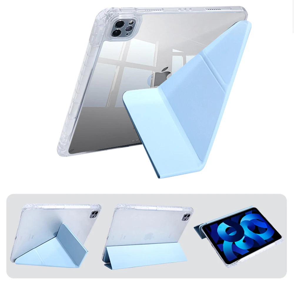 For 2025 iPad A16 Case iPad 11th Generation 11th Air7 6 9th Cover Gen iPad Pro11 4 5 10.9in 12.9 Mini6 7 10.2 Pencil Holder Case