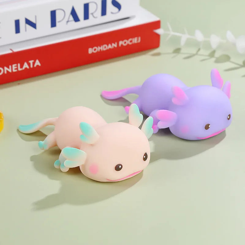 Unbranded Axolotl Squishy Stress Relief Toy Slow Rebound Squeeze Fidget Decompression Toy For Adults Office Desktop Relaxation