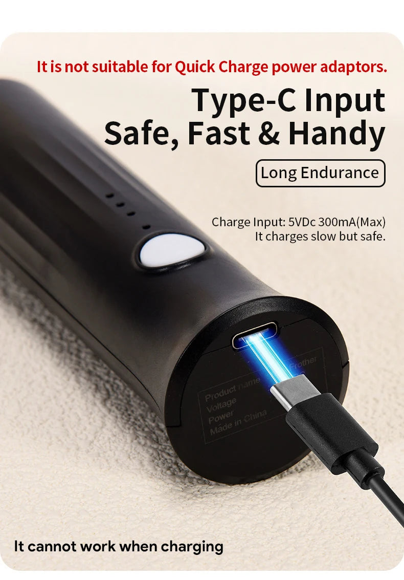 Espumador de Leche Eléctrico Inalámbrico con Carga USB Tipo C – Batidor de Mano de Acero Inoxidable ☕️🥛
