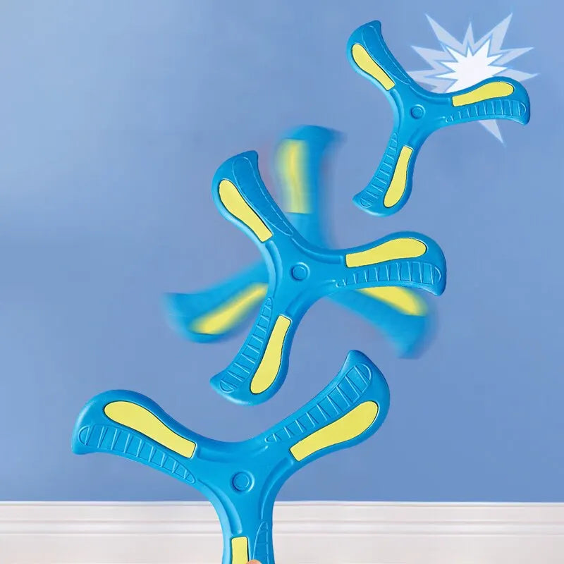 Children Boomerang Soft Three-leaf Cross Outdoor Toy Flying Disc Adult-kids Interactive Sports Toy for Puzzle Decompression Gift