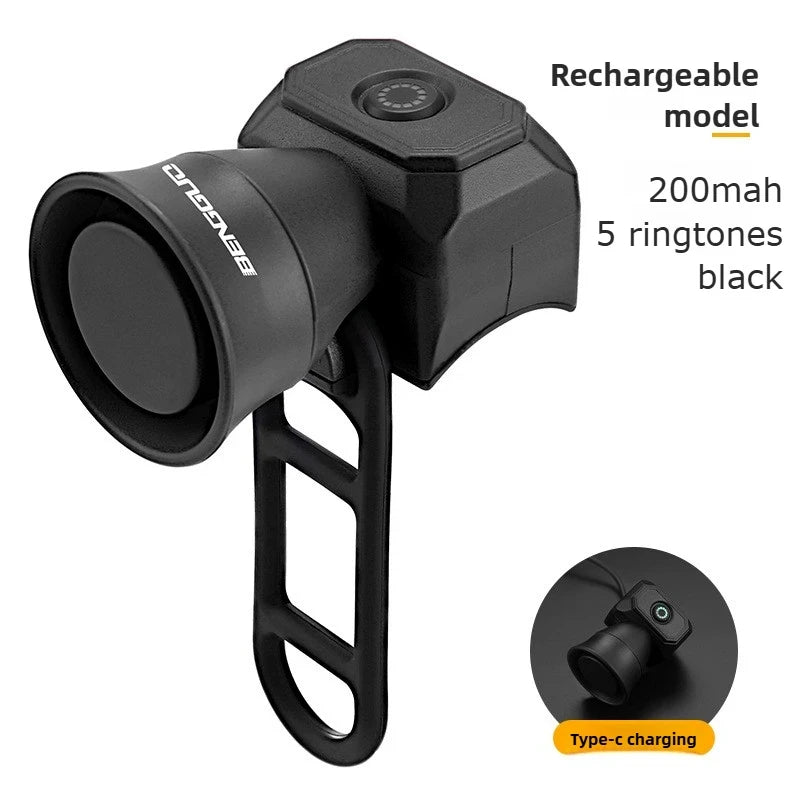 Bicycle Horn Mountain Bike Mini USB Charging/Battery Waterproof Electronic Bike Bell Riding Equipment