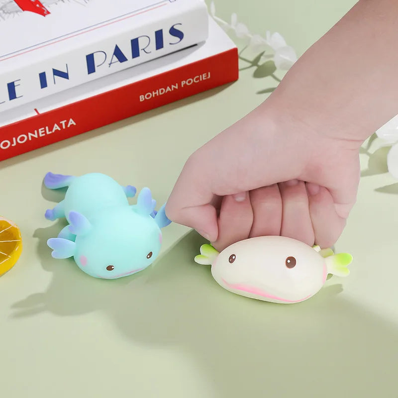Unbranded Axolotl Squishy Stress Relief Toy Slow Rebound Squeeze Fidget Decompression Toy For Adults Office Desktop Relaxation