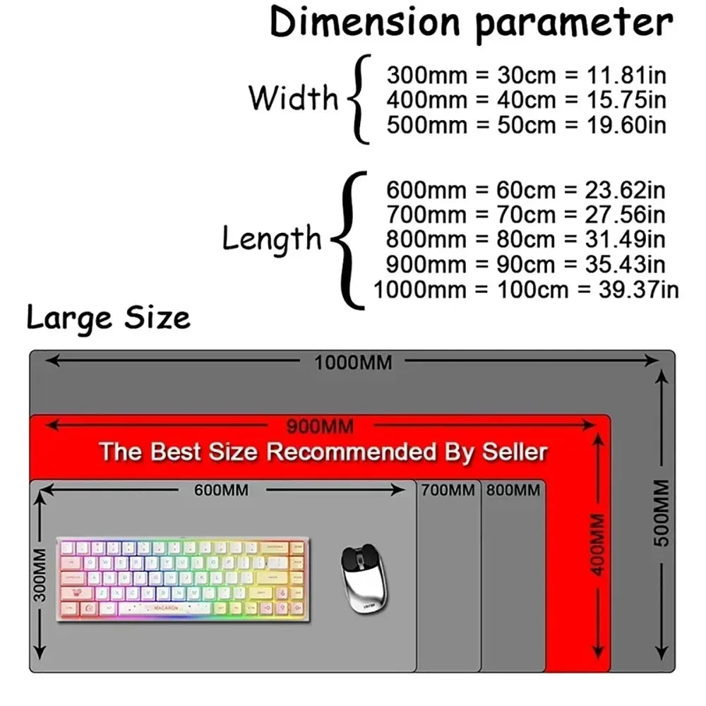 CIFBUY Large Gaming Mouse Pad Black Gray Swirl Design Desk Mat Non-Slip PC Computer Keyboard Office Carpet Maus Pad