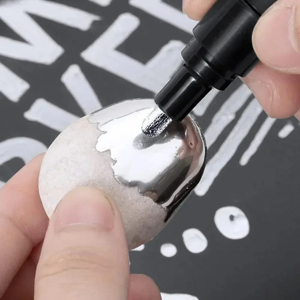 1/3/5/12pcs Chrome Mirror Marker Pen Set Waterproof Ink DIY Reflective Paint Pen Gold Silver Marker Model Painting Art Marker