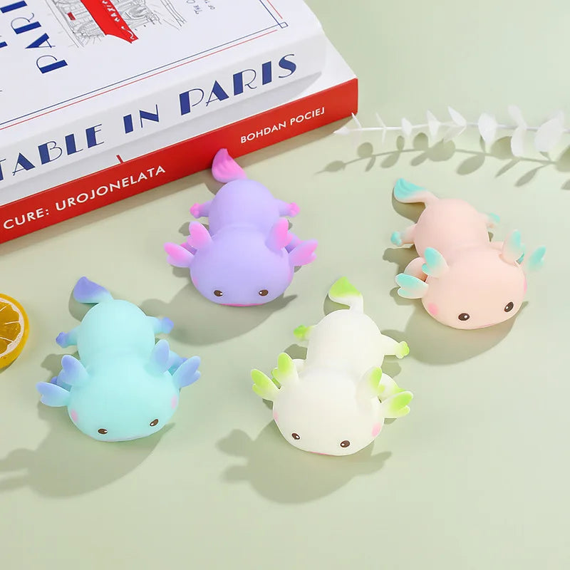 Unbranded Axolotl Squishy Stress Relief Toy Slow Rebound Squeeze Fidget Decompression Toy For Adults Office Desktop Relaxation