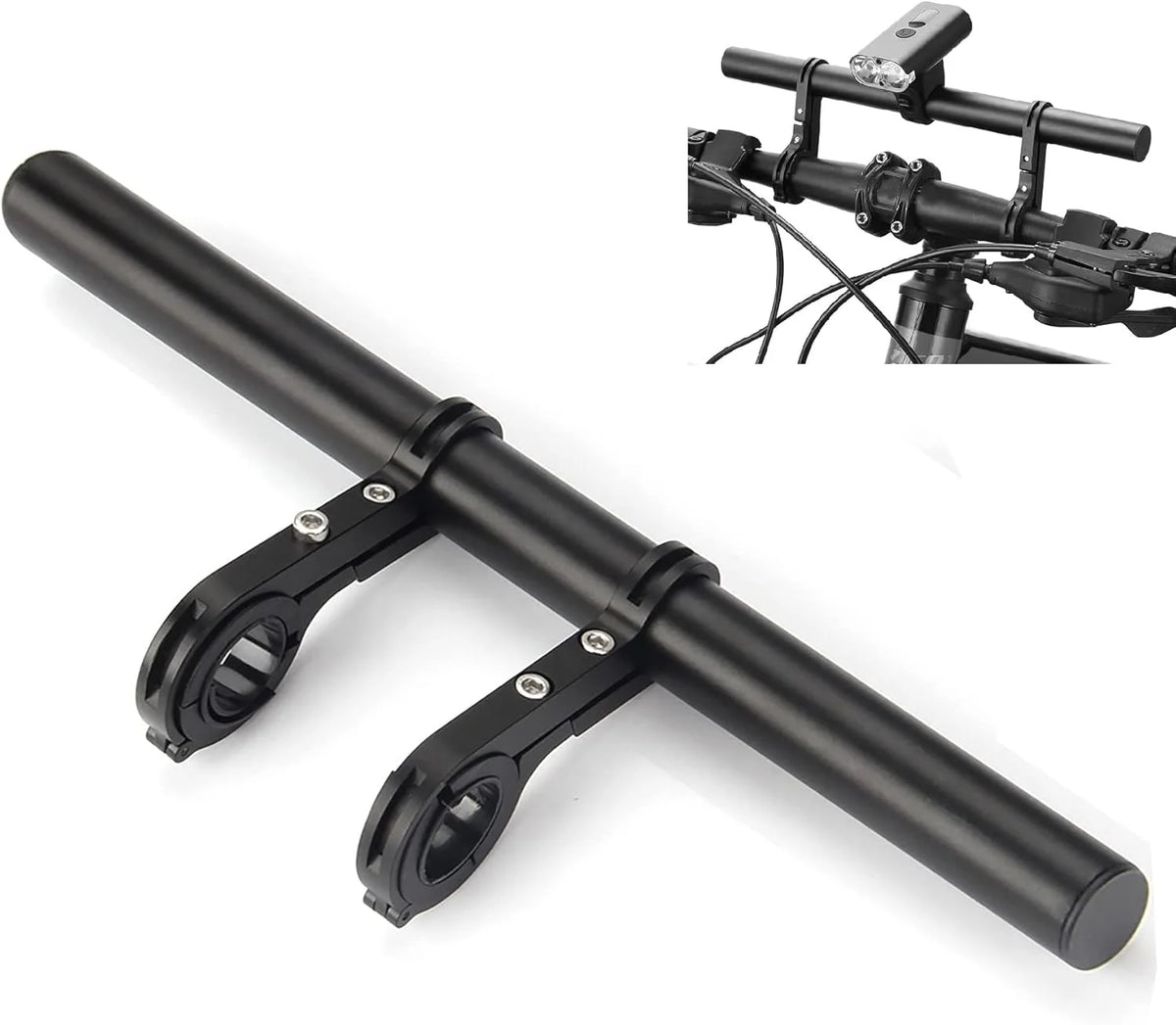 Bike Handlebar Extender Aluminum Alloy Bicycle Extension Bar Holder For Flashlight Phone Mount Cycling Equipment