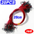 Lakbat 20Pcs Steel Wire Leader Anti Bite Fishing Line Leash Swivel Snap Connector Pesca Sea Fishing Tackle Accessories