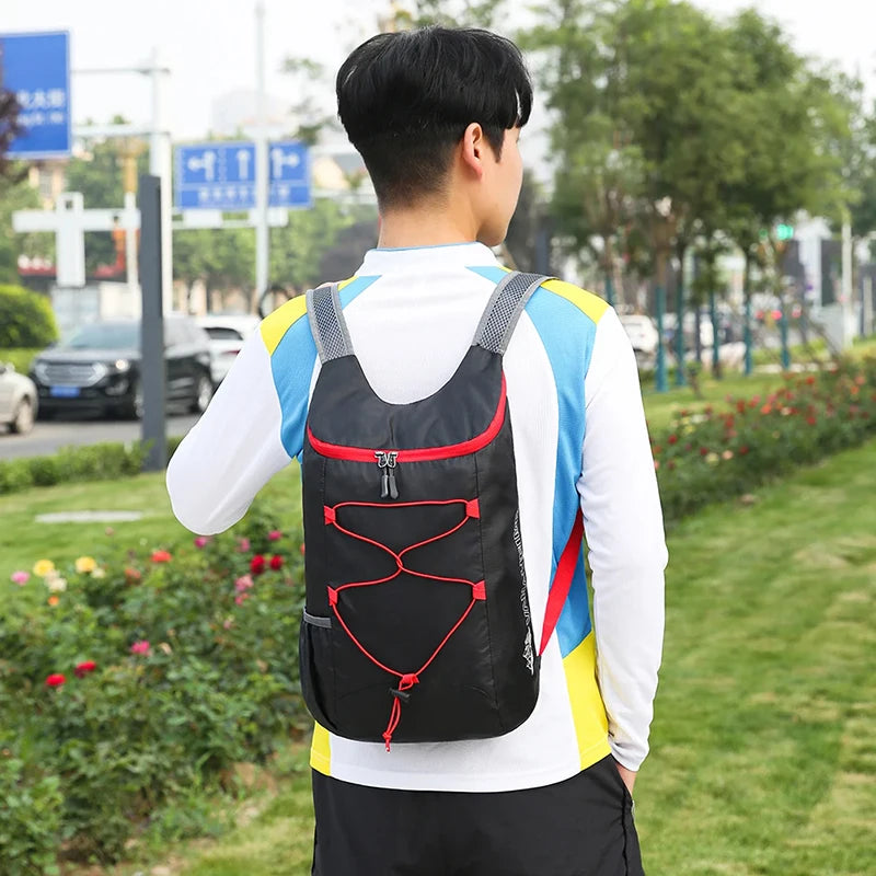 Camping Hiking Multifunctional Outdoor Folding Sports Backpack Ultra Lightweight Carrying Waterproof Nylon Fabric Fitness Bag