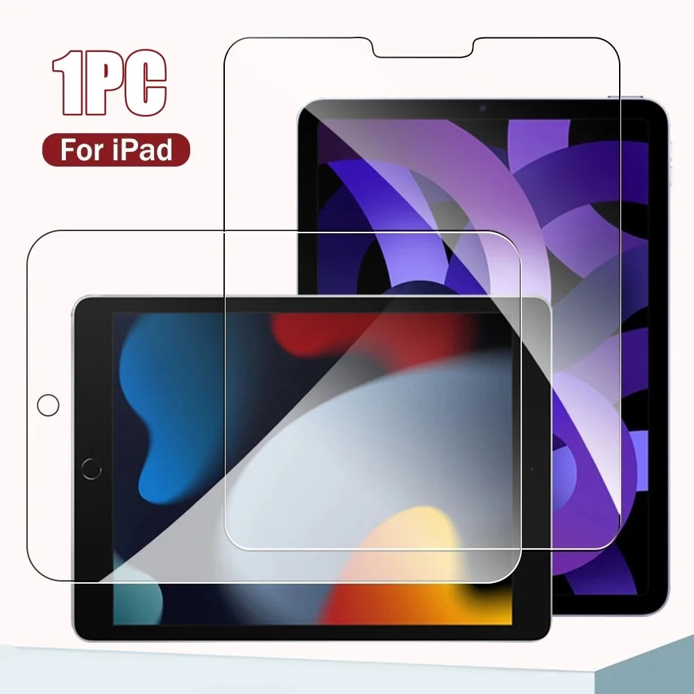 Tempered Glass Screen Protector For iPad Air 5 4 Pro 13 11 12.9 Ipad 9th Gen 10th 8th 7th 6th 5 Mini 6 10.5 9.7 M4 M2 Film