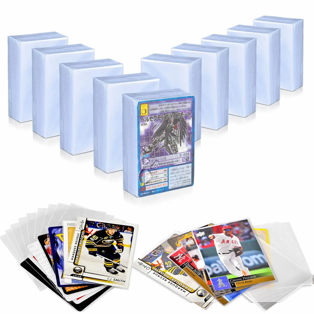 100Pcs Transparent Game Card Cover Clear Protector Sleeve Holder For PKM Board Game ID Trading Folder Photo Pouch Kit Toy