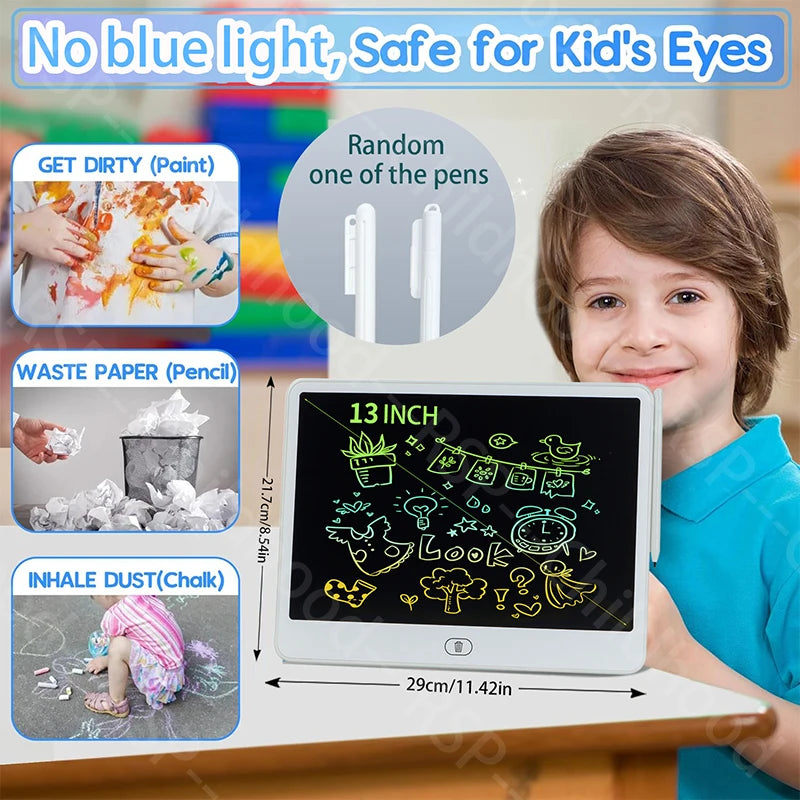 16/13/11 Inch LCD Writing Board Drawing Tablet Kids Writing Painting Children Educational Toys for 3 4 5 6 7 8 Years Girls Boys