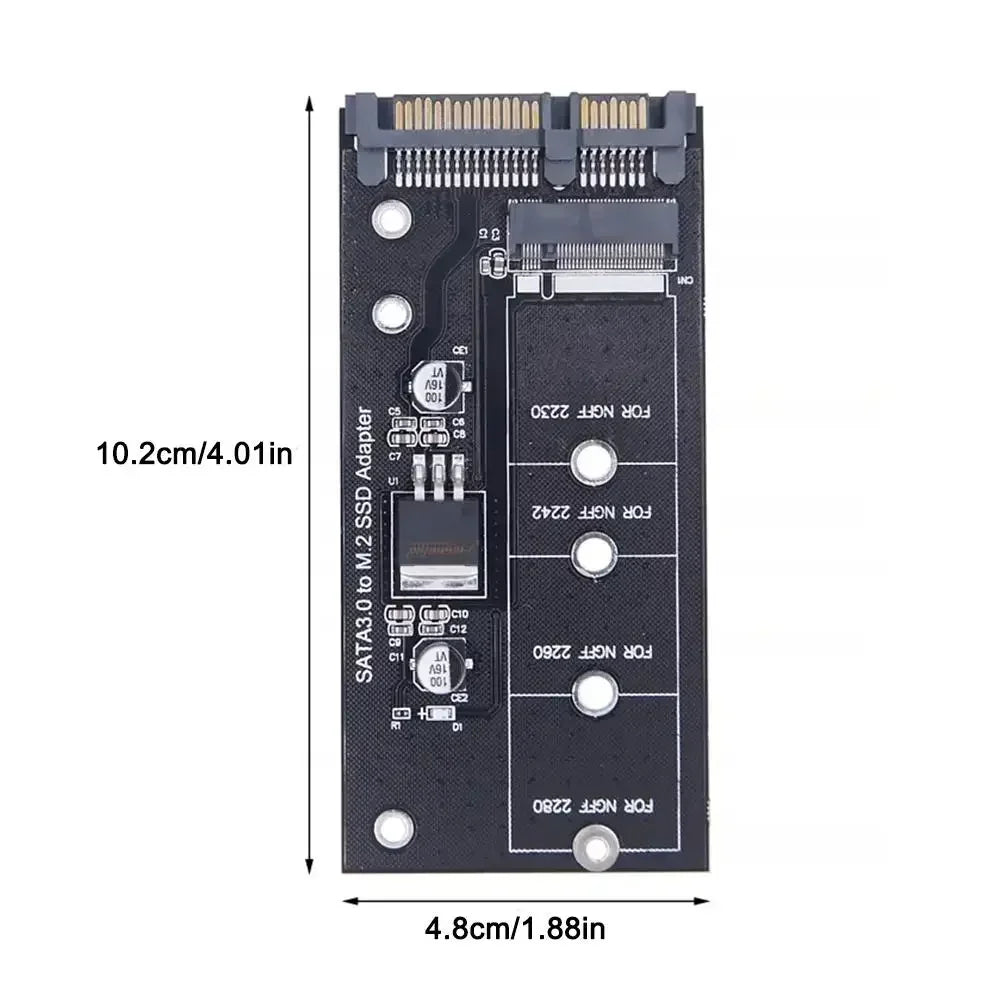 M.2 to SATA3 Adapter Card 6Gbps NGFF Converter for M.2 SATA SSD High Efficiency SSD Convert Adapter Card