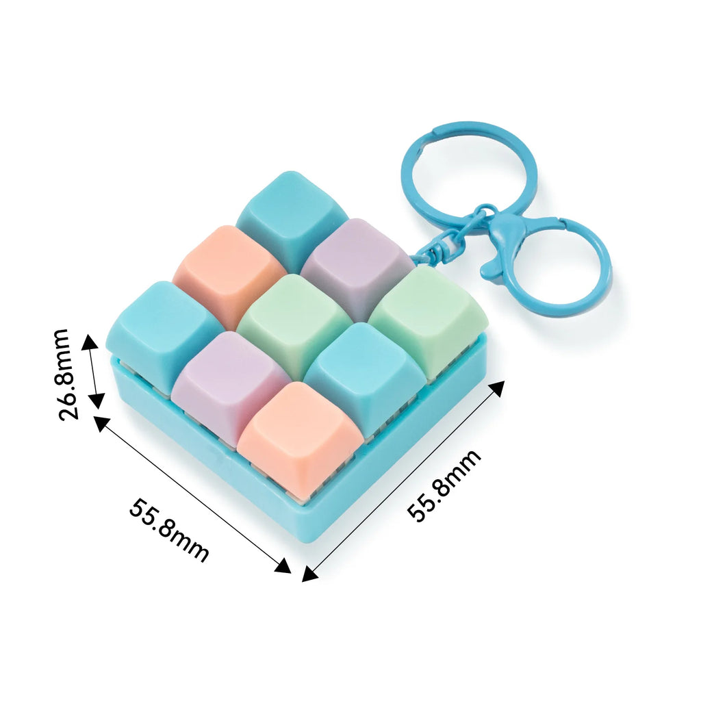 Nine-key Tetris Fingertip Pressing Key Keychain Adult Stress-relieving Finger Keyboard Game Key Chain Stress-relieving Keychain