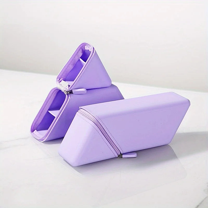 Collapsible Silicone Pen Container-large Capacity Expandable Pen Bag, Retractable Stationery Bag Pen Organizer Pencil Organizer