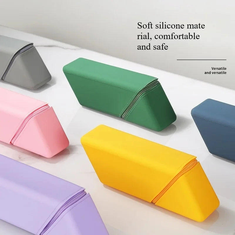 Collapsible Silicone Pen Container-large Capacity Expandable Pen Bag, Retractable Stationery Bag Pen Organizer Pencil Organizer