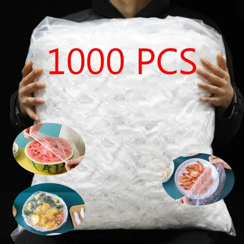 Disposable Food Cover Saran Wrap Bowel Cover Food Grade Fresh-keeping Plastic Bag Kitchen Storage Accessories