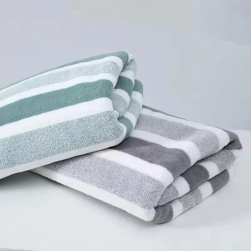 1 Pc Striped Face Towel Thickened Absorbent Soft Face Towel For Home Thick And Durable For Daily Household Use New
