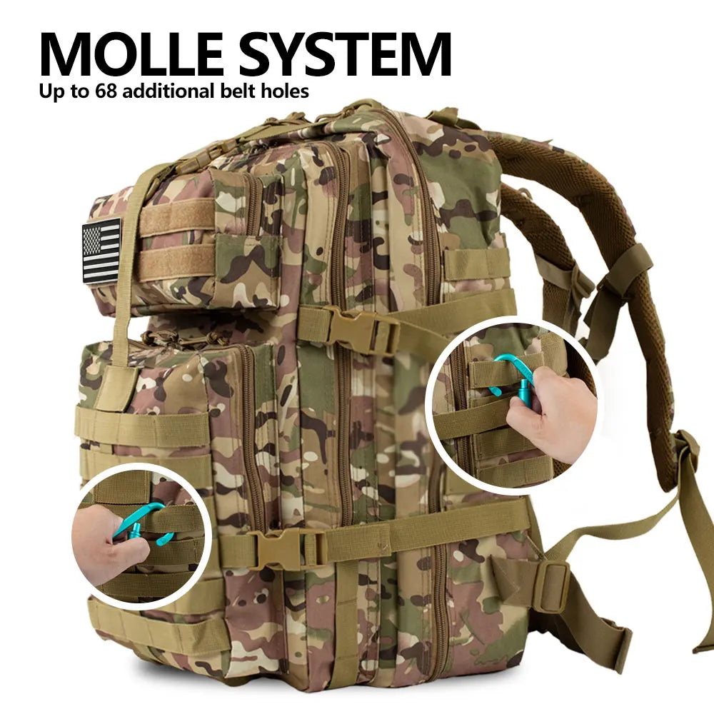🎒 Mochila Táctica de Viaje y Senderismo 50L/32L 🏕️🌍