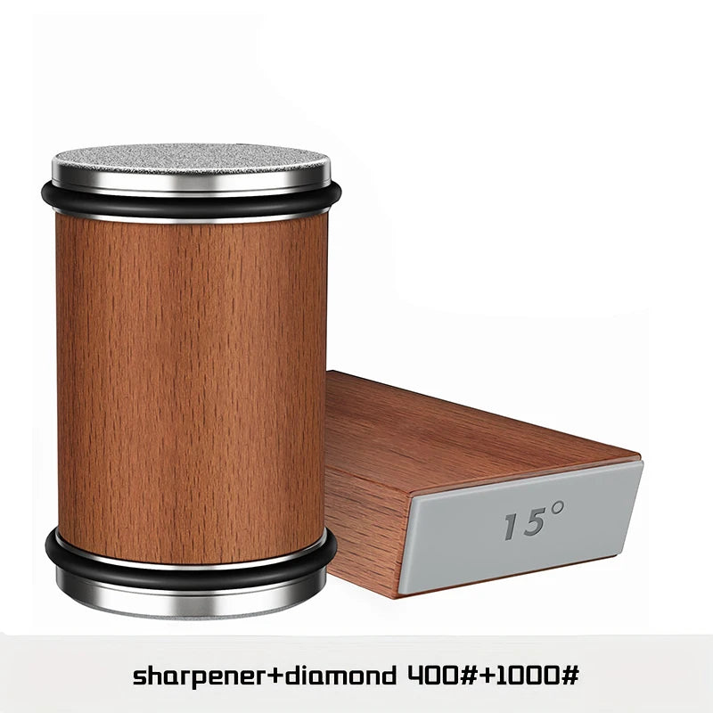 Rolling Knife Sharpener For Straight Edge Knife Sharpener Kit With 15/20° Degree Magnetic Angle For Kitchen Knives Whetstone Set