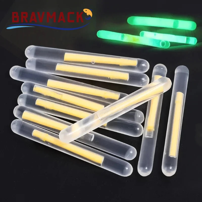 BRAVMACK 50/100pcs Outdoor Fishing Fluorescent Rod Firefly Fluorescent Rod Light Fishing Floating Rod Light Dark Luminous Rod