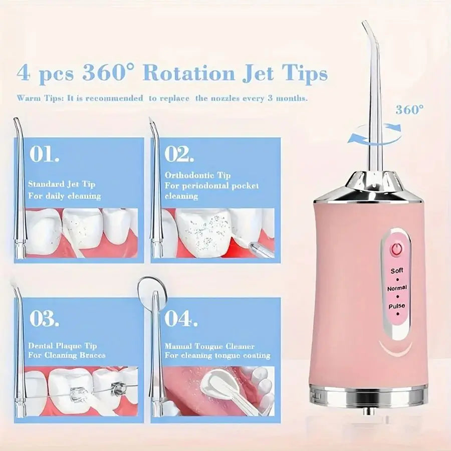 8 Pcs/Set Replaceable Oral Dental Nozzles for Oral Irrigator Dental Water Jet Water Pick Mouthwasher Flosser
