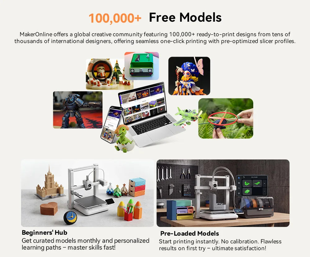 ANYCUBIC Kobra 4/Kobra 4 Combo 600mm/s Fast Printing Multi-Color 3D Printer Up to 8 Colors ACE 2 Pro Filament Drying APP Control FDM 3D Printer