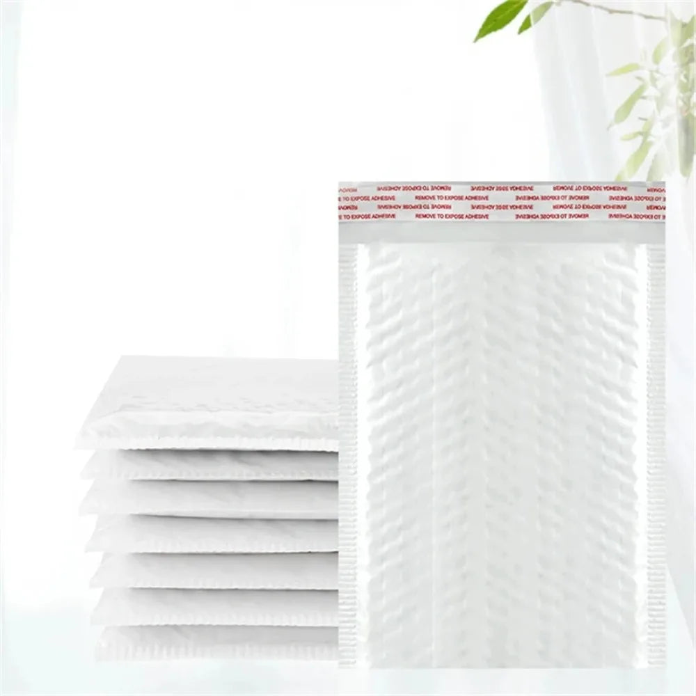 Pearlescent Film Waterproof Bubble Bag Packaging Express Bag White Foam Self Seal Pack Bag ShippingbagThickened Envelope