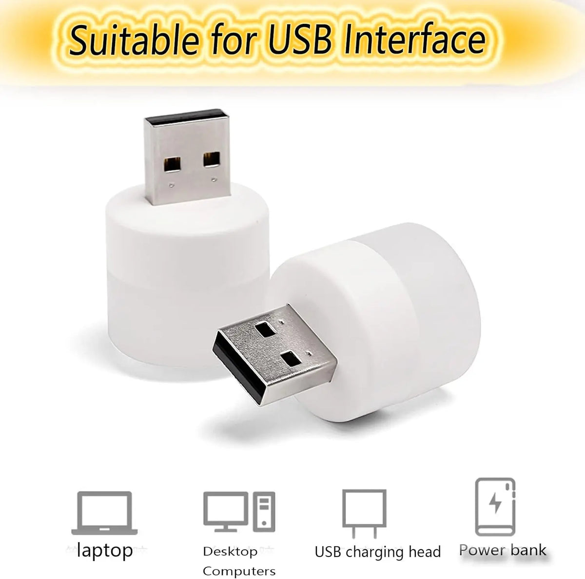 1/10Pcs Mini USB Night Light Warm White Eye Protection Book Reading Light USB Plug Computer Mobile Power Charging LED Night Lamp