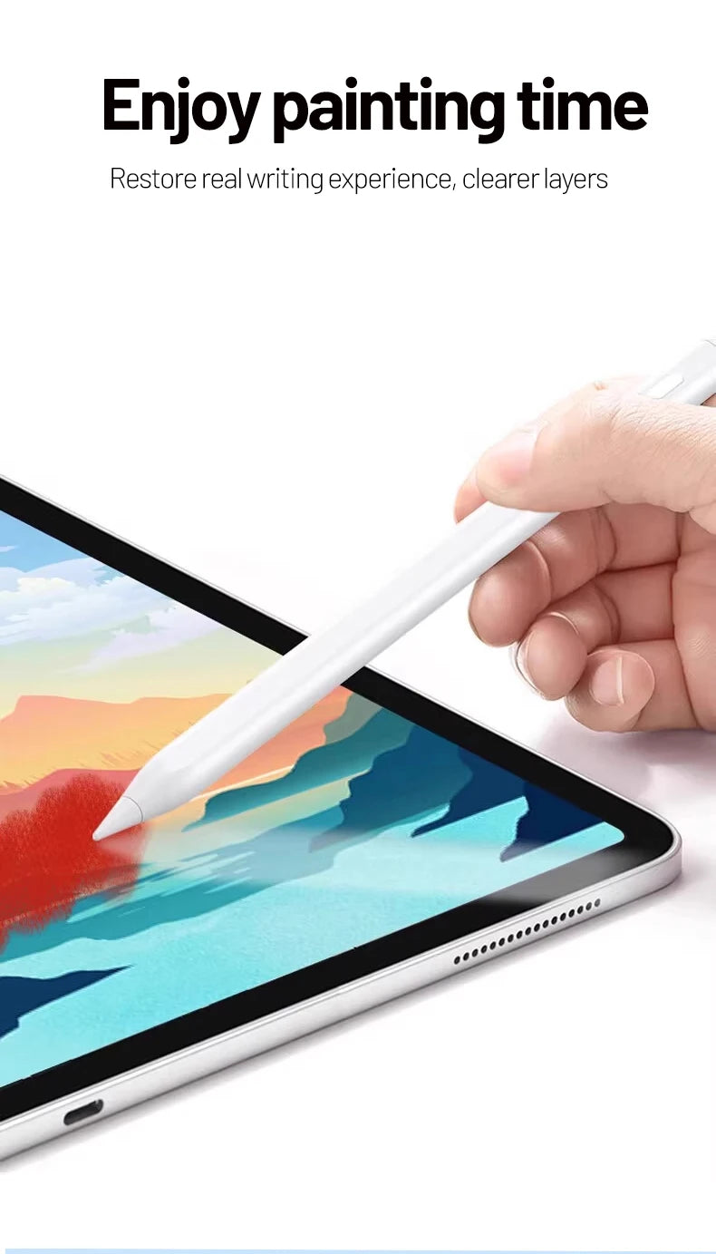 Palm Rejection Stylus Pen with Power Display for Apple iPad - Compatible with iPad 2018-2022 iPad Pro Air Mini