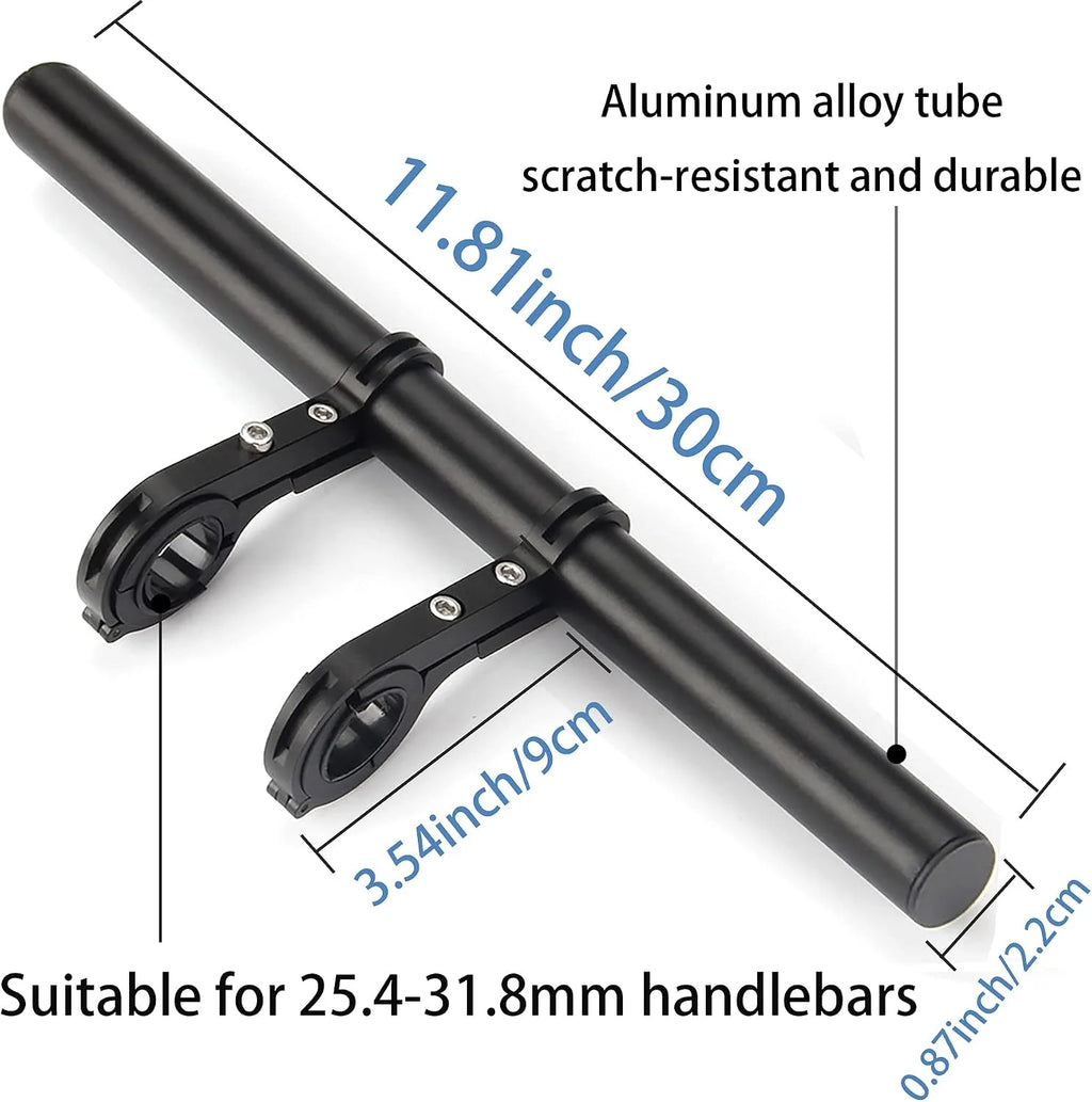 Bike Handlebar Extender Aluminum Alloy Bicycle Extension Bar Holder For Flashlight Phone Mount Cycling Equipment
