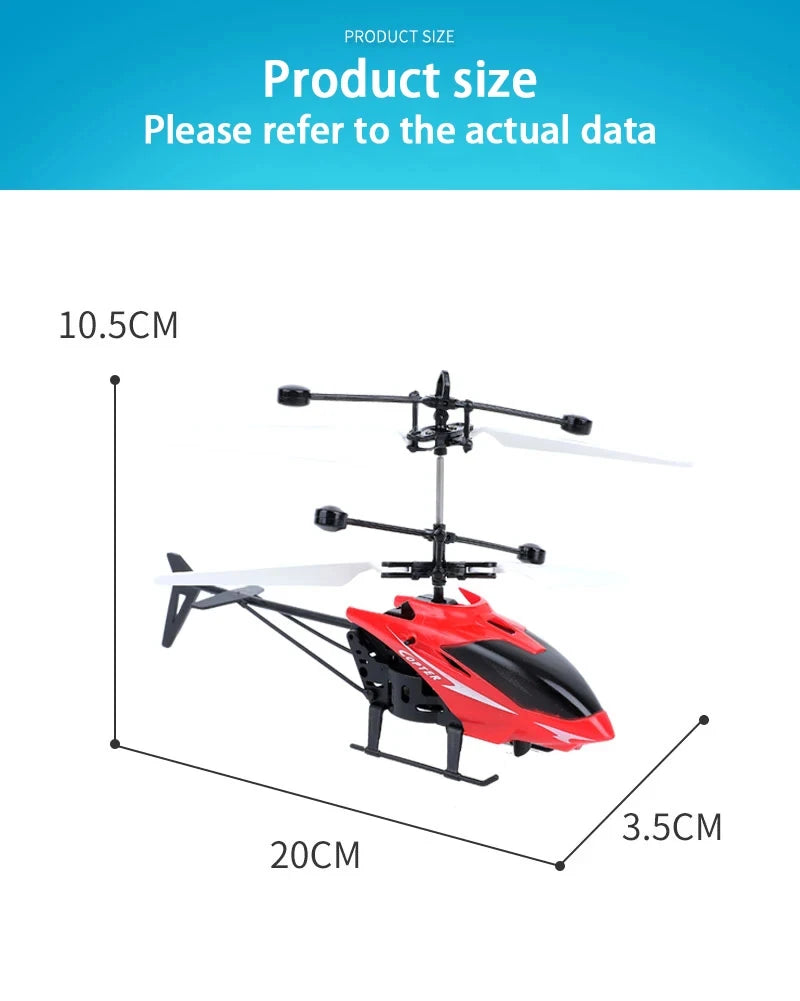 Mini Induction Hover Drone Rechargeable Flying Helicopter Safe Fall-Resistant Toy Gift for Children
