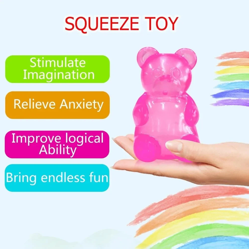 Cute Mini Bear Maltose Squishy – Soft Slow-Rebound Stress Relief Ball, Sensory Fidget Toy for Anxiety & ADHD, Great Gift Idea for Kids & Adults