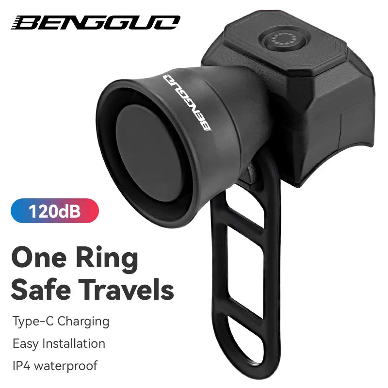 5 Mode Bicycle Electric Horn MTB Super Loud 120db Bell Bike Electronic Horn Scooter Personalized bell Riding Accessories