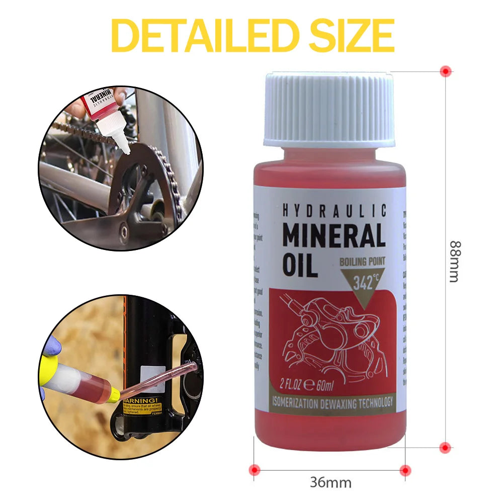 Bicycle Brake Oil Bleed Kit Brake Mineral Oil 60ML MTB Road Bike Hydraulic Disc Brake Oil Bleed Kit For SHIMANO TEKTRO SRAM NUTT