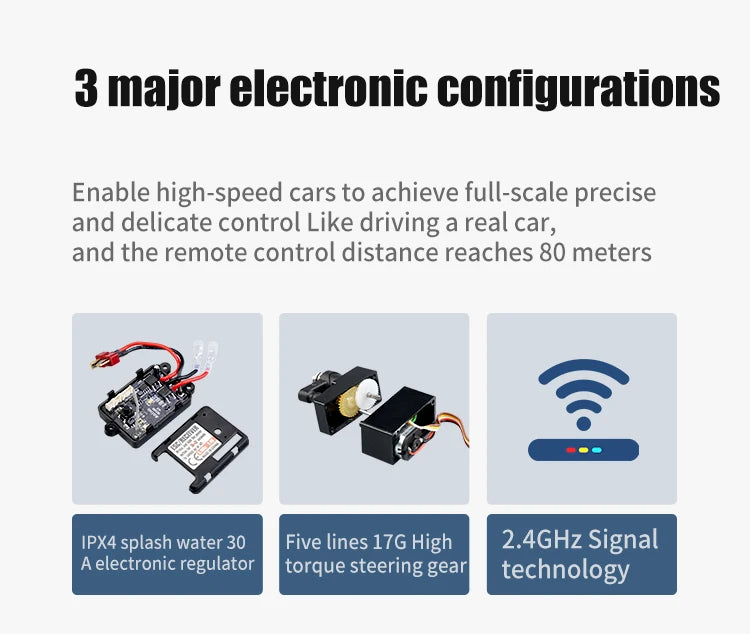 50KM/H RC Car With LED Lights 2.4G Radio Remote Control Cars Buggy Off-Road Control Trucks Boys Toy for Children VS WLtoy 144001