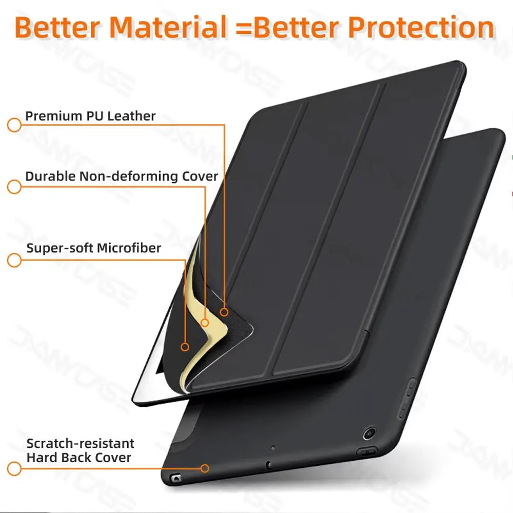 For iPad 10.2 Case 7/8/9th Generation Cover For 9.7 5/6th Air 2 Pro 11 1st/2nd/3rd/4th Air 4/5 10.9 Wake Up From Sleep Funda