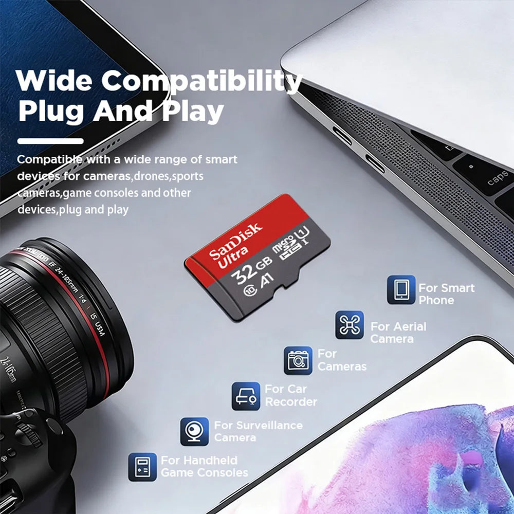 Memory Card 64GB 128GB 256GB 100MB/S Micro SD Card UHS-1 Class10 TF 32GB Flash Memory Card Storage mini Memory Card